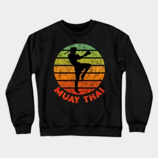 Muay Thai Fighter Kickboxing Boxer Thailand Crewneck Sweatshirt